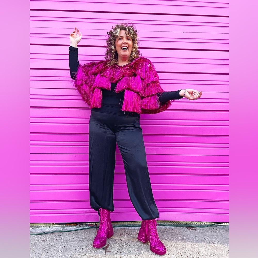Fringe + Co. - Bright Pink Tinsel Jacket
